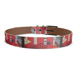 Red Hot at Augusta Napa Leather Belt by Junior Rodriguez